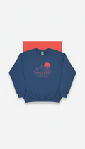 Pulse Blue Crewneck With Synthwave Detail
